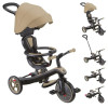 Globber Explorer Trike 4в1 - дитячий велосипед-трансформер з батькіською ручкою, біговел • Sand Beige