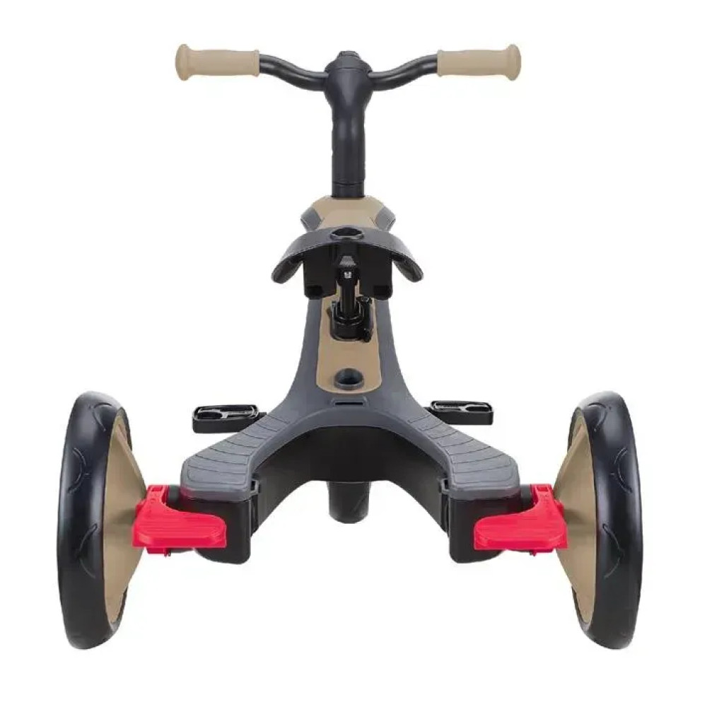 Globber Explorer Trike 4в1 - дитячий велосипед-трансформер з батькіською ручкою, біговел • Sand Beige