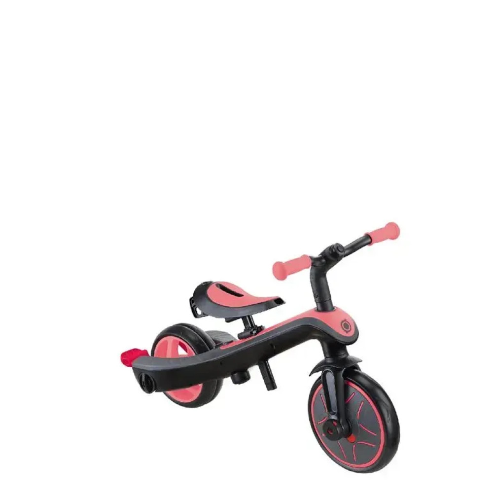 Globber Explorer Trike 4в1 - детский велосипед-трансформер с родительской ручкой, беговел • Pink