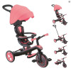 Globber Explorer Trike 4в1 - детский велосипед-трансформер с родительской ручкой, беговел • Pink