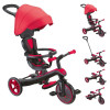 Globber Explorer Trike 4в1 - дитячий велосипед-трансформер з батькіською ручкою, біговел • Red