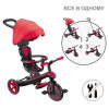 Globber Explorer Trike 4в1 - дитячий велосипед-трансформер з батькіською ручкою, біговел • Red