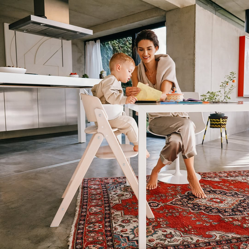 Cybex Click&Fold - детский стульчик 4в1: шезлонг–баунсер для новорожденного, стульчик для кормления, детский стул и адаптеры (0-99 лет /0-120 кг) • All White