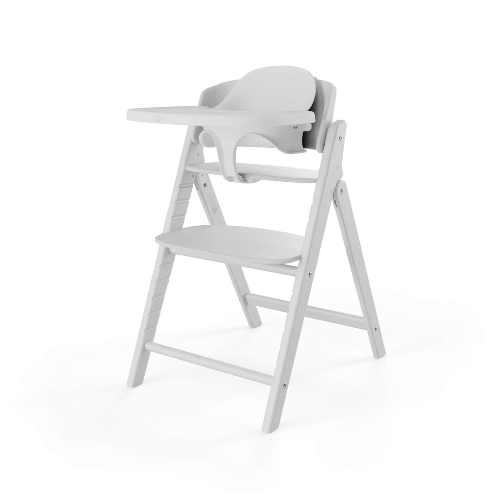 Cybex Click&Fold - детский стульчик 4в1: шезлонг–баунсер для новорожденного, стульчик для кормления, детский стул и адаптеры (0-99 лет /0-120 кг) • All White