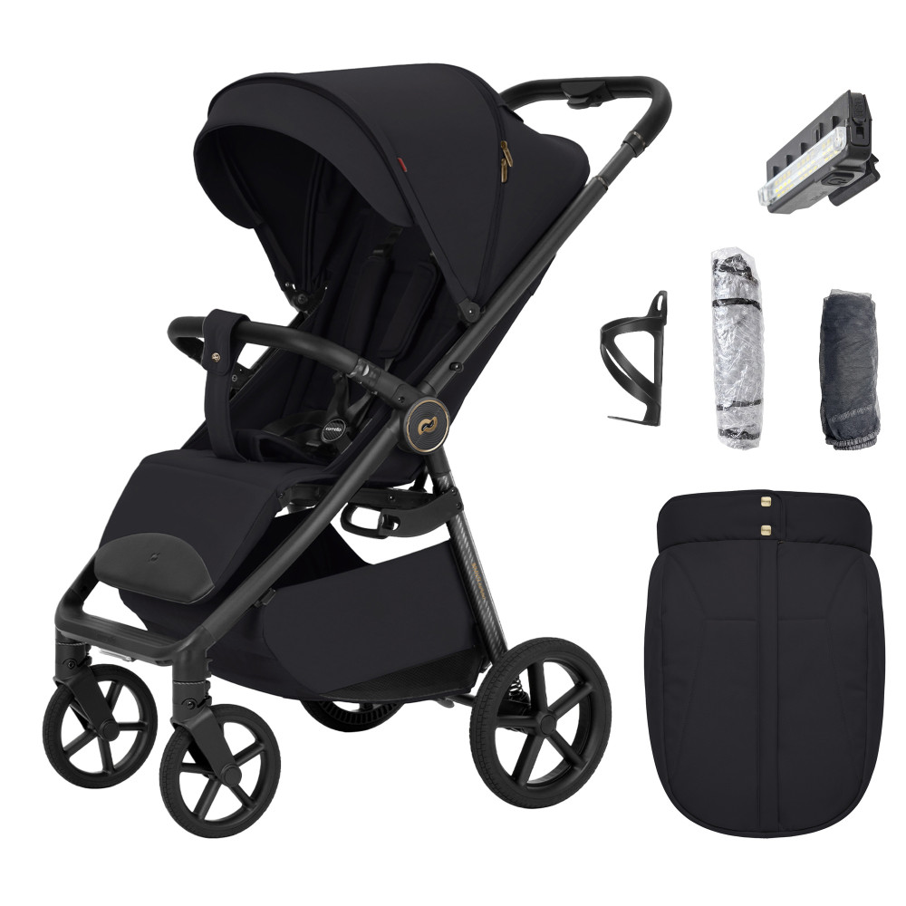 Carrello Bravo Carbon 2026 CRL-5530 - всесезонная прогулочная коляска с подсветкой (телескопическая ручка, магнитный замок ремней) • Deep Black Carrello Bravo Carbon 2026 CRL-5530 - всесезонная прогулочная коляска с подсветкой (телескопическая ручка, магнитный замок ремней) • Deep Black