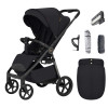 Carrello Bravo Carbon 2026 CRL-5530 - всесезонная прогулочная коляска с подсветкой (телескопическая ручка, магнитный замок ремней) • Deep Black