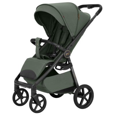 Carrello Bravo Carbon 2026 CRL-5530 - всесезонная прогулочная коляска с подсветкой (телескопическая ручка, магнитный замок ремней) • Tropic Green