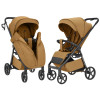 Carrello Bravo Carbon CRL-5530 - прогулянкова коляска для бездоріжжя, всесезонний візок з підсвіткою (телескопічна ручка) • Ginger Beige