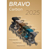 Carrello Bravo Carbon CRL-5530 - прогулянкова коляска для бездоріжжя, всесезонний візок з підсвіткою (телескопічна ручка) • Ginger Beige