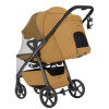 Carrello Bravo Carbon CRL-5530 - прогулянкова коляска для бездоріжжя, всесезонний візок з підсвіткою (телескопічна ручка) • Ginger Beige