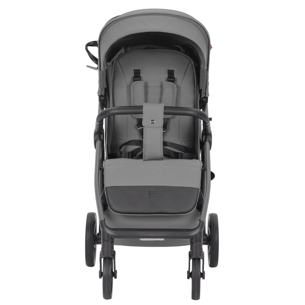 Carrello Bravo Carbon CRL-5530 Special - прогулянкова коляска для бездоріжжя, всесезонний візок з підсвіткою (телескопічна ручка, ремень безпеки з магнітним замком) • Extreme Grey