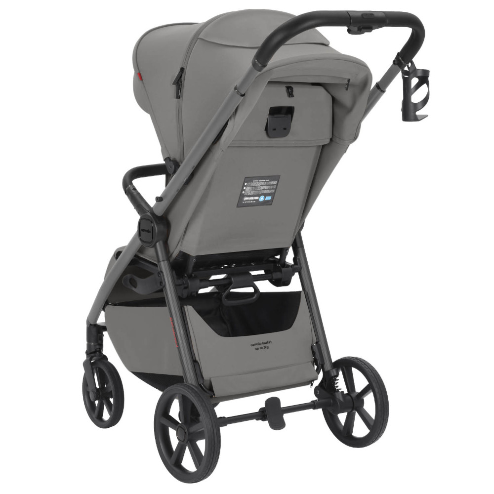 Carrello Bravo Carbon CRL-5530 Special - прогулянкова коляска для бездоріжжя, всесезонний візок з підсвіткою (телескопічна ручка, ремень безпеки з магнітним замком) • Extreme Grey