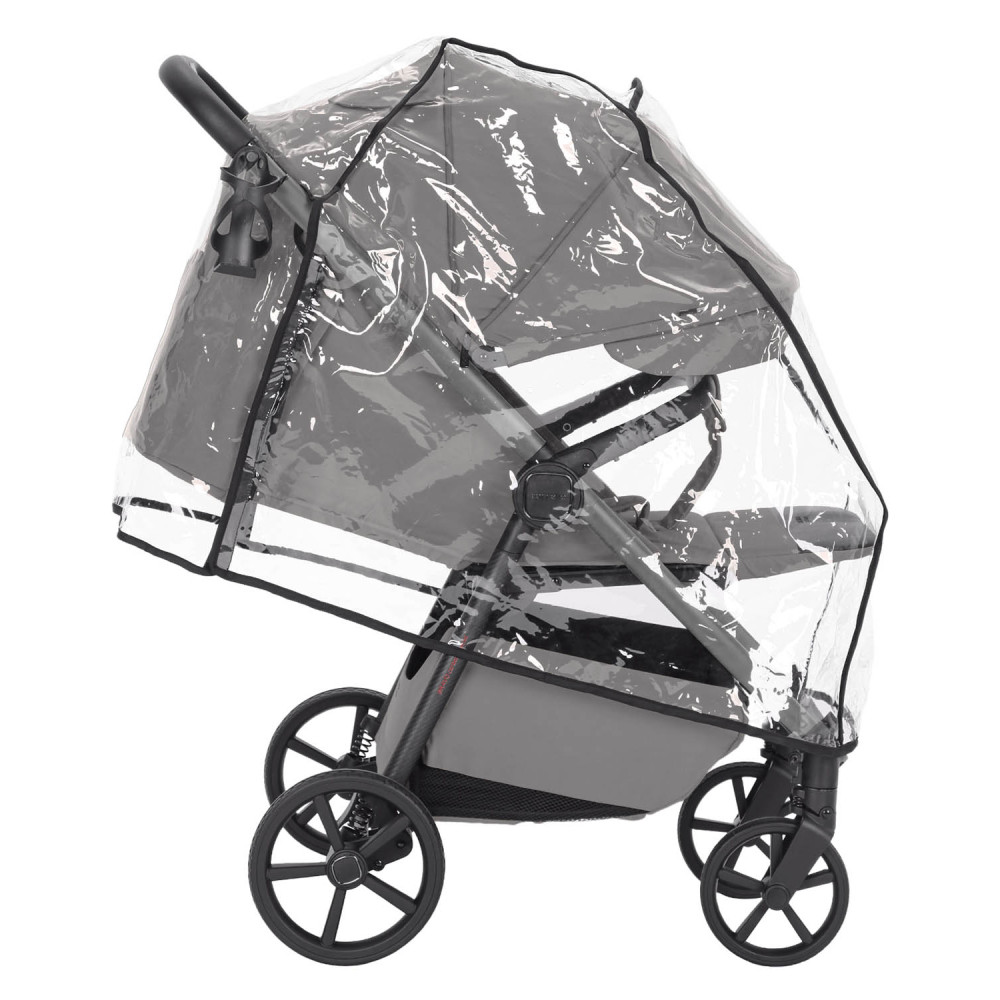 Carrello Bravo Carbon CRL-5530 Special - прогулянкова коляска для бездоріжжя, всесезонний візок з підсвіткою (телескопічна ручка, ремень безпеки з магнітним замком) • Extreme Grey