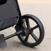 Carrello Bravo Lite CRL-5529 - прогулянкова коляска з підсвіткою, всесезонний візок, телескопічне регулювання ручки, великі колеса, захист від сповзання, зручно складається • Marble Beige