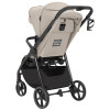 Carrello Bravo Lite CRL-5529 - прогулянкова коляска з підсвіткою, всесезонний візок, телескопічне регулювання ручки, великі колеса, захист від сповзання, зручно складається • Marble Beige
