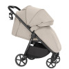 Carrello Bravo Lite CRL-5529 - прогулянкова коляска з підсвіткою, всесезонний візок, телескопічне регулювання ручки, великі колеса, захист від сповзання, зручно складається • Marble Beige