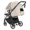 Carrello Bravo Lite CRL-5529 - прогулянкова коляска з підсвіткою, всесезонний візок, телескопічне регулювання ручки, великі колеса, захист від сповзання, зручно складається • Marble Beige
