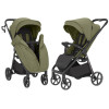 Carrello Bravo Lite CRL-5529 - прогулянкова коляска з підсвіткою, всесезонний візок, телескопічне регулювання ручки, великі колеса, захист від сповзання, зручно складається • Bamboo Green