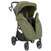 Carrello Bravo Lite CRL-5529 - прогулянкова коляска з підсвіткою, всесезонний візок, телескопічне регулювання ручки, великі колеса, захист від сповзання, зручно складається • Bamboo Green