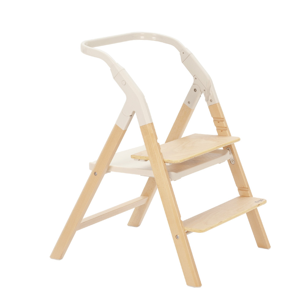 Carrello Ergo CRL-16701 - стульчик для кормления, шезлонг для новорожденного, обучающая башня до 75 кг, детский стульчик (дуга с мягкими игрушками, регулируемая подножка) • Sugar Beige