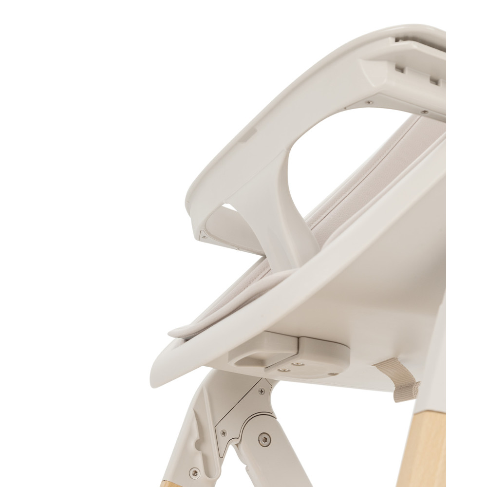 Carrello Ergo CRL-16701 - стульчик для кормления, шезлонг для новорожденного, обучающая башня до 75 кг, детский стульчик (дуга с мягкими игрушками, регулируемая подножка) • Sugar Beige