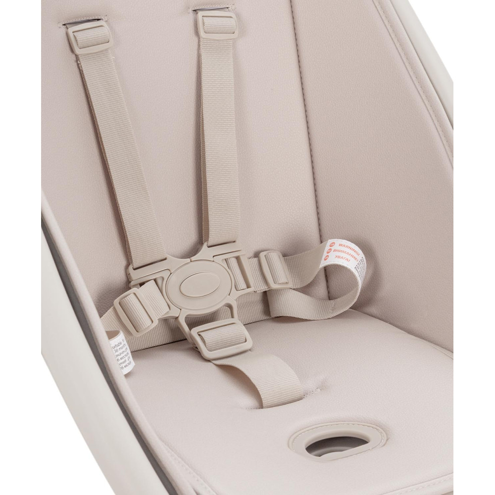 Carrello Ergo CRL-16701 - стульчик для кормления, шезлонг для новорожденного, обучающая башня до 75 кг, детский стульчик (дуга с мягкими игрушками, регулируемая подножка) • Sugar Beige