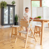 Carrello Ergo CRL-16701 - стульчик для кормления, шезлонг для новорожденного, обучающая башня до 75 кг, детский стульчик (дуга с мягкими игрушками, регулируемая подножка) • Sugar Beige