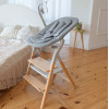 Carrello Ergo CRL-16701 - стульчик для кормления, шезлонг для новорожденного, обучающая башня до 75 кг, детский стульчик (дуга с мягкими игрушками, регулируемая подножка) • Sugar Beige
