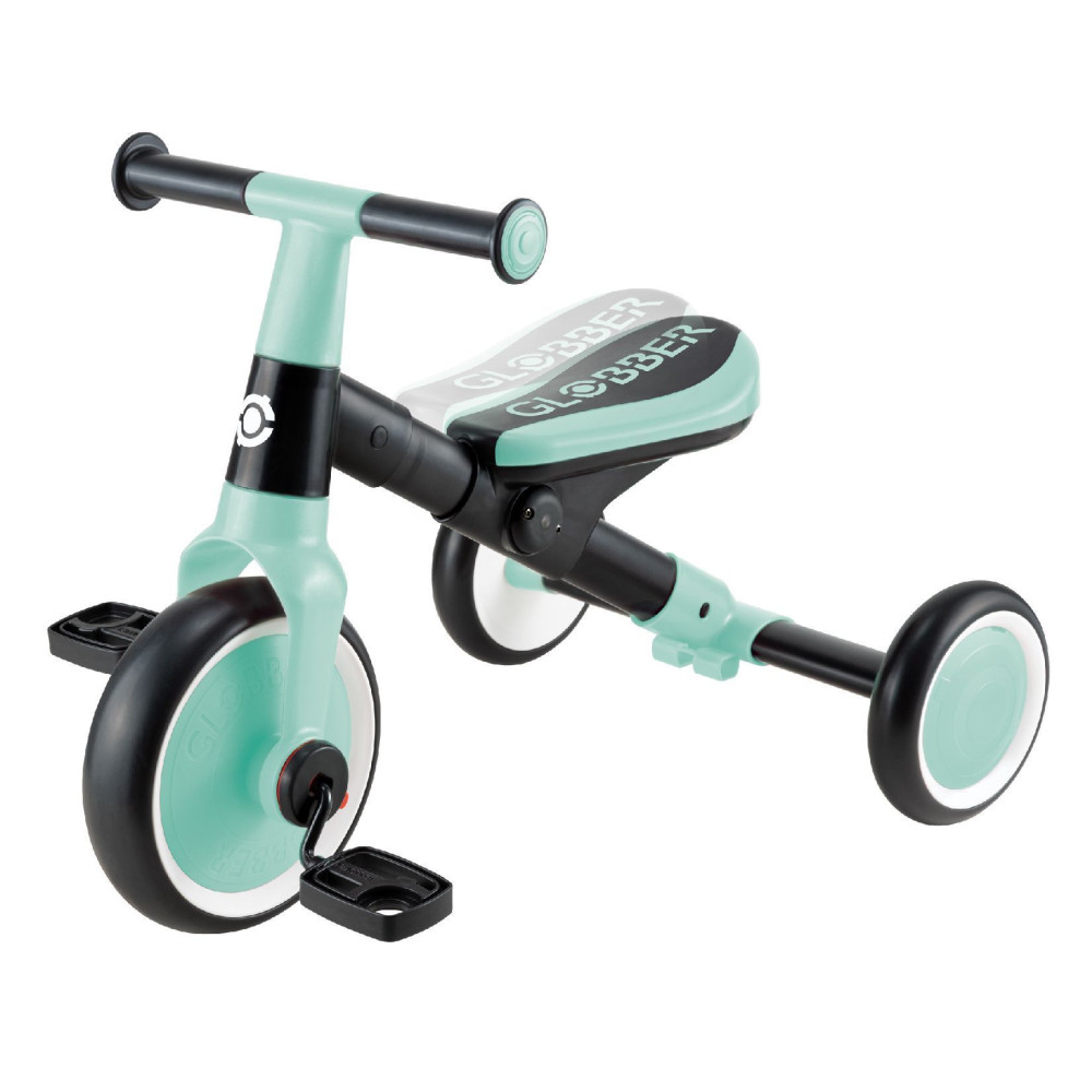 Globber Learning Trike 2в1 - трехколесный велосипед-трансформер, беговел, регулировка по высоте, легко складывается и трансформируется • Mint Globber Learning Trike 2в1 - трехколесный велосипед-трансформер, беговел, регулировка по высоте, легко складывается и трансформируется • Mint
