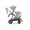 Cybex eGazelle S - прогулочная коляска с электроприводом, автоматическим покачиванием, 20+ конфигураций, плавный и комфортный ход • (Silver Frame) Stone Grey