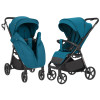 Carrello Bravo Carbon CRL-5530 Special - прогулянкова коляска для бездоріжжя, всесезонний візок з підсвіткою (телескопічна ручка, ремень безпеки з магнітним замком) • Marlin Blue