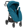 Carrello Bravo Carbon CRL-5530 Special - прогулянкова коляска для бездоріжжя, всесезонний візок з підсвіткою (телескопічна ручка, ремень безпеки з магнітним замком) • Marlin Blue