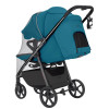 Carrello Bravo Carbon CRL-5530 Special - прогулянкова коляска для бездоріжжя, всесезонний візок з підсвіткою (телескопічна ручка, ремень безпеки з магнітним замком) • Marlin Blue