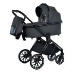 El Camino Prestige ME 1124-2 - всесезонна дитяча коляска 2 в 1 з реверсивним прогулянковим блоком та магнітним ременем • Magnet Gray