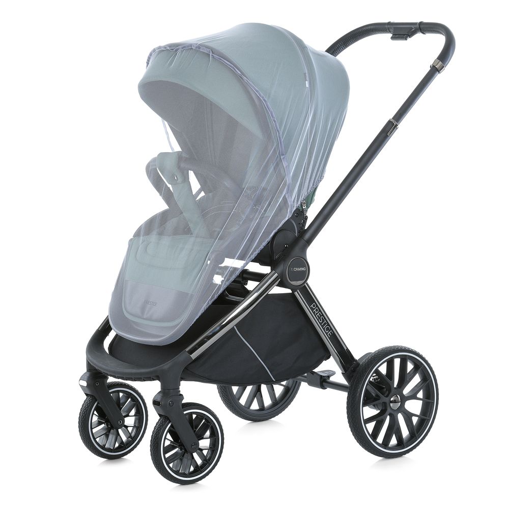 El Camino Prestige ME 1124-2 - всесезонная детская коляска 2 в 1 с реверсивным прогулочным блоком и магнитным ремнем • Smoke Green