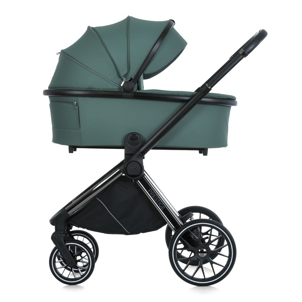 El Camino Prestige ME 1124-2 - всесезонная детская коляска 2 в 1 с реверсивным прогулочным блоком и магнитным ремнем • Smoke Green