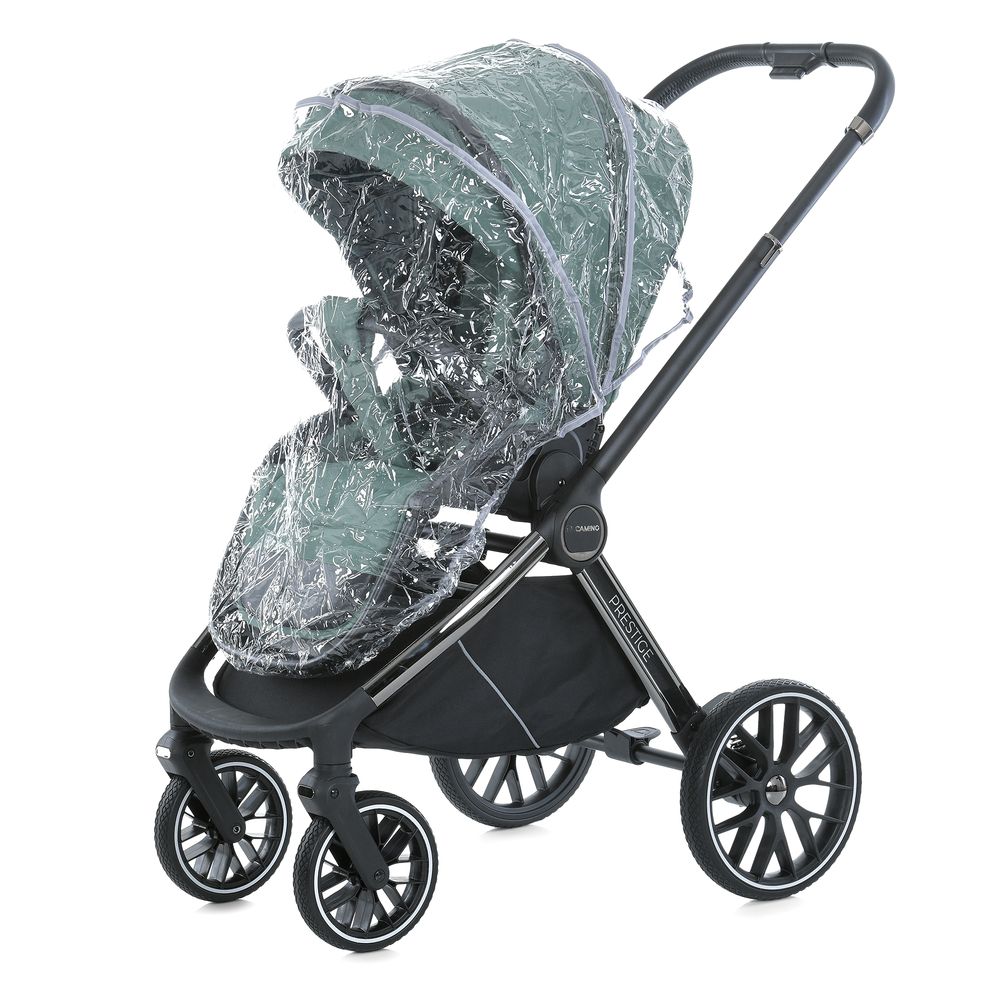 El Camino Prestige ME 1124-2 - всесезонная детская коляска 2 в 1 с реверсивным прогулочным блоком и магнитным ремнем • Smoke Green