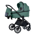 El Camino Prestige ME 1124-2 - всесезонна дитяча коляска 2 в 1 з реверсивним прогулянковим блоком та магнітним ременем • Smoke Green