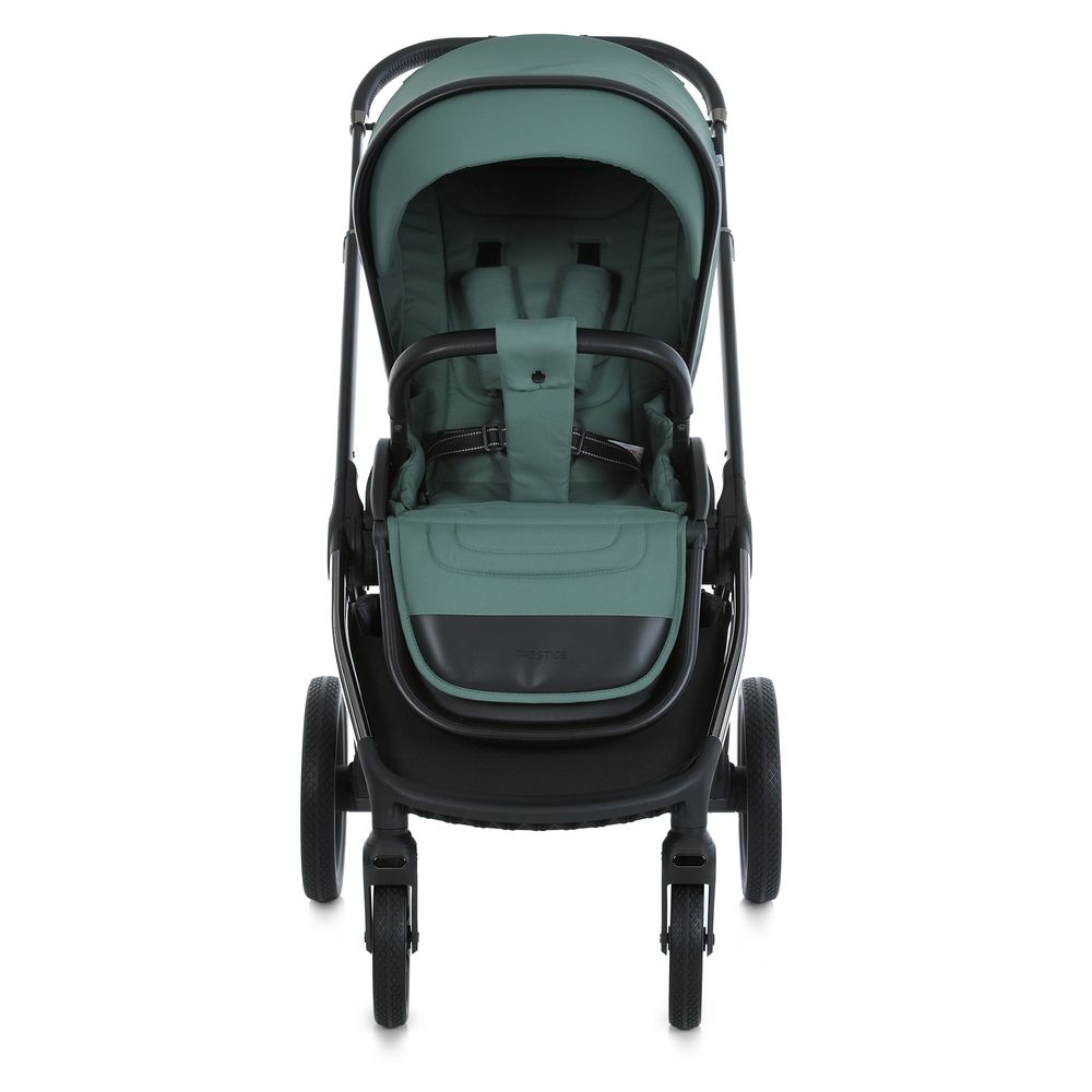 El Camino Prestige ME 1124-2 - всесезонная детская коляска 2 в 1 с реверсивным прогулочным блоком и магнитным ремнем • Smoke Green