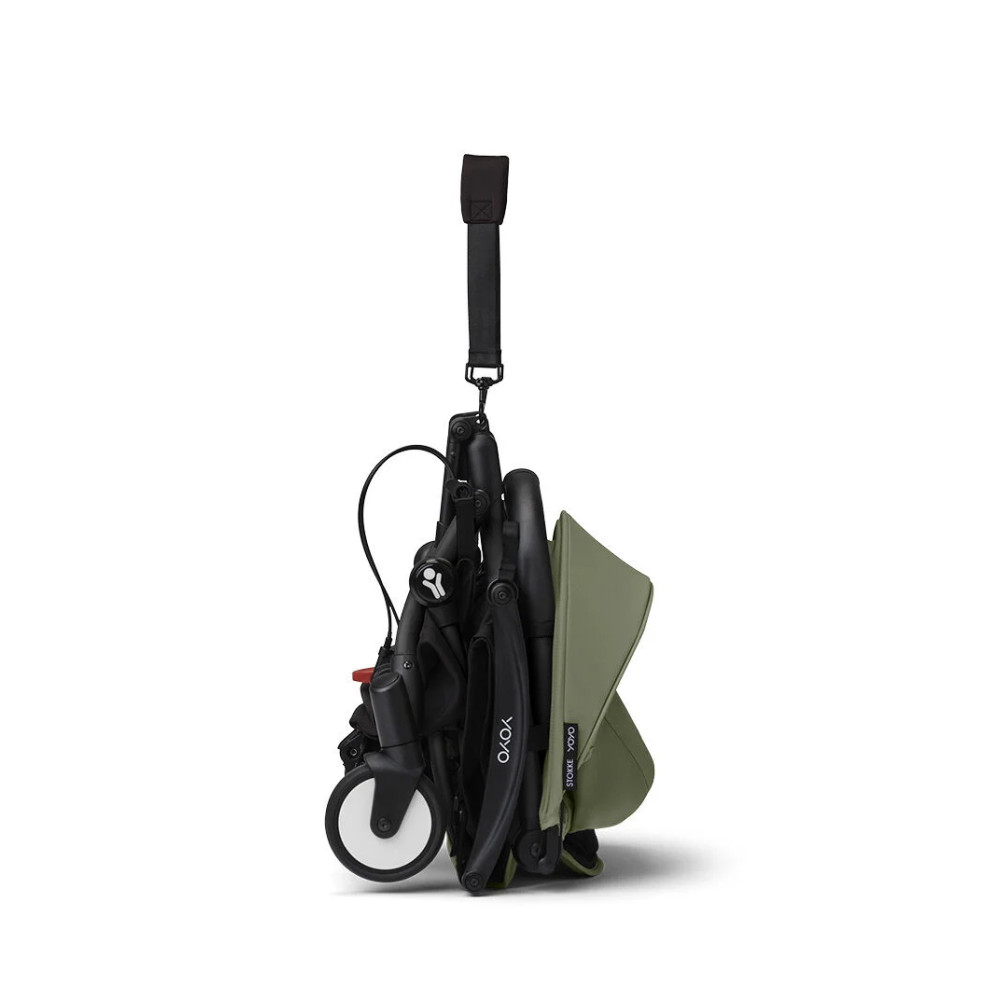 Stokke YOYO³ - легкая прогулочная коляска для путешествий, компактная коляска (ручная кладь), черная рама • Air France Blue