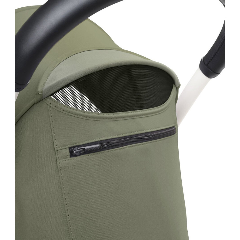 Stokke YOYO³ - легкая прогулочная коляска для путешествий, компактная коляска (ручная кладь), черная рама • Air France Blue
