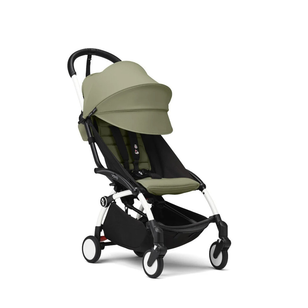 Stokke YOYO³ - легкая прогулочная коляска для путешествий, компактная коляска (ручная кладь), черная рама • Air France Blue