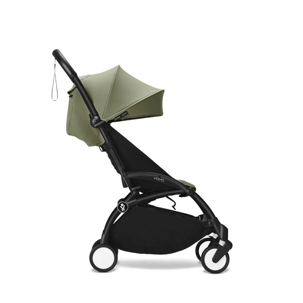 Stokke YOYO³ - легкая прогулочная коляска для путешествий, компактная коляска (ручная кладь), черная рама • Air France Blue