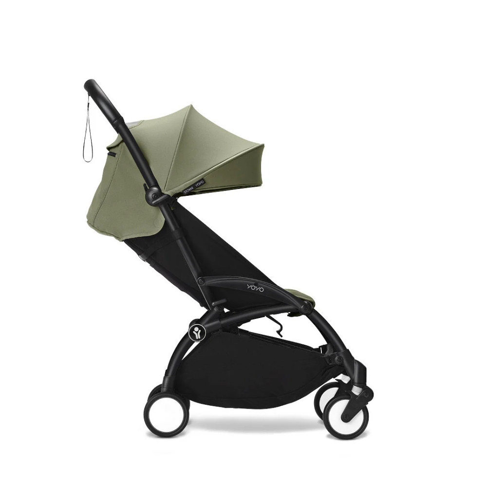Stokke YOYO³ - легкая прогулочная коляска для путешествий, компактная коляска (ручная кладь), черная рама • Air France Blue