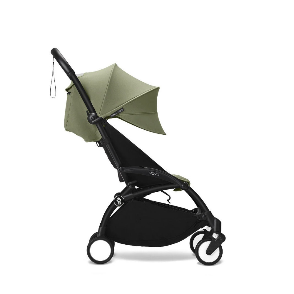 Stokke YOYO³ - легкая прогулочная коляска для путешествий, компактная коляска (ручная кладь), черная рама • Air France Blue