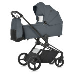 El Camino Persona ME 1091-1 - легкий дитячий візок 2в1, універсальна коляска, подвійна вентиляція в люльці, компактний блок прогулянок • Rock Gray
