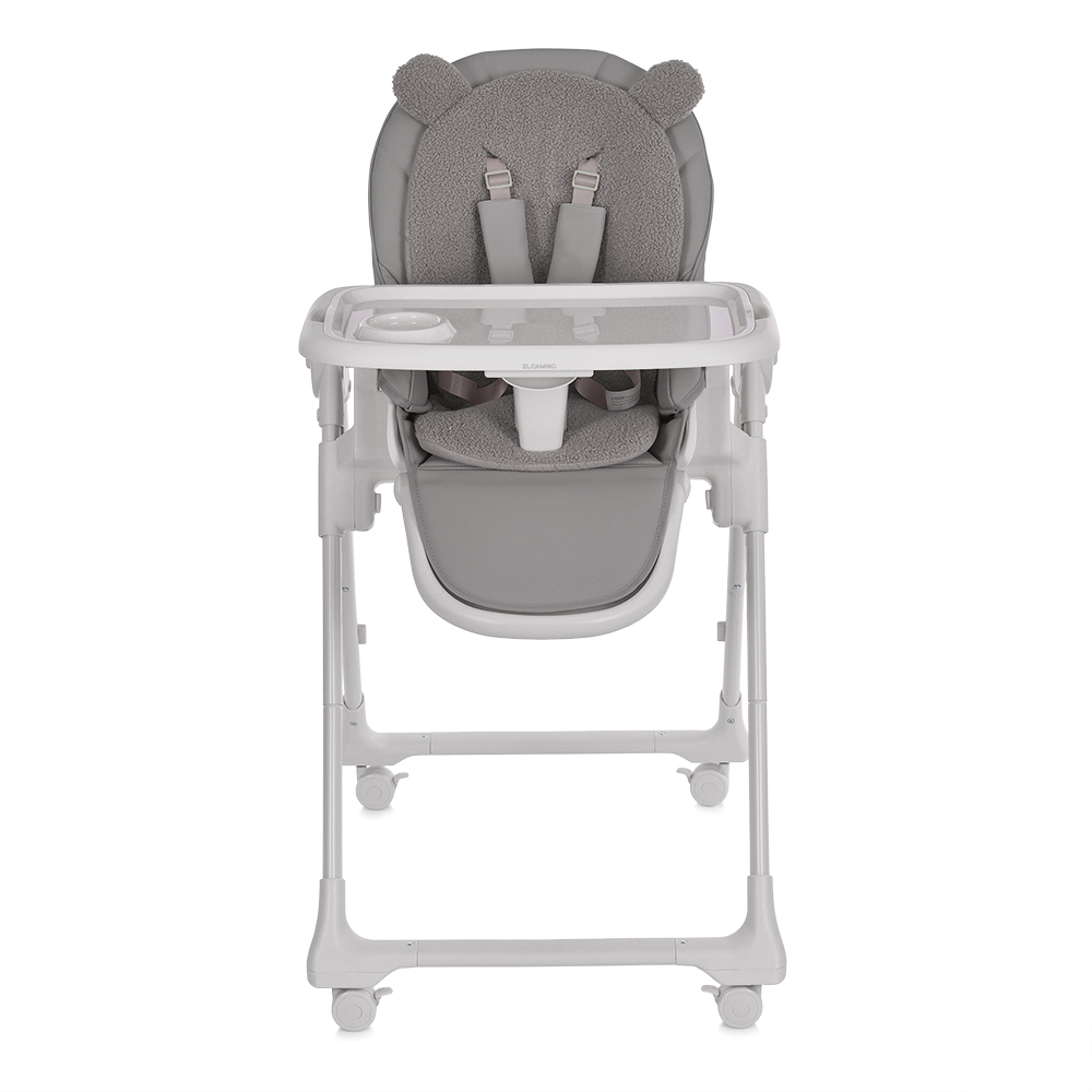 El Camino Crystal Bear ME 1037 - стільчик для годування на колесах (чохол з екошкіри, знімний двосторонній матрацик зима-літо, захист від сповзання) • Bear Gray El Camino Crystal Bear ME 1037 - стільчик для годування на колесах (чохол з екошкіри, знімний двосторонній матрацик зима-літо, захист від сповзання) • Bear Gray