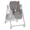 El Camino Crystal Bear ME 1037 - стільчик для годування на колесах (чохол з екошкіри, знімний двосторонній матрацик зима-літо, захист від сповзання) • Bear Gray