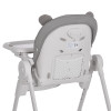 El Camino Crystal Bear ME 1037 - стільчик для годування на колесах (чохол з екошкіри, знімний двосторонній матрацик зима-літо, захист від сповзання) • Bear Gray