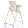El Camino Crystal Bear ME 1037 - стільчик для годування на колесах (чохол з екошкіри, знімний двосторонній матрацик зима-літо, захист від сповзання) • Bear Beige